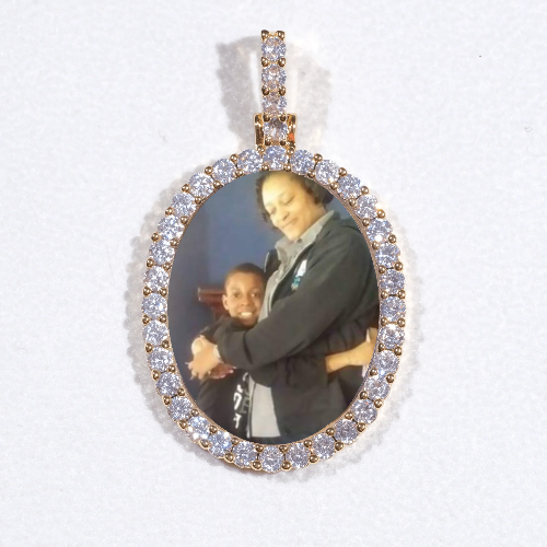 3D Oval Custom Picture Pendant