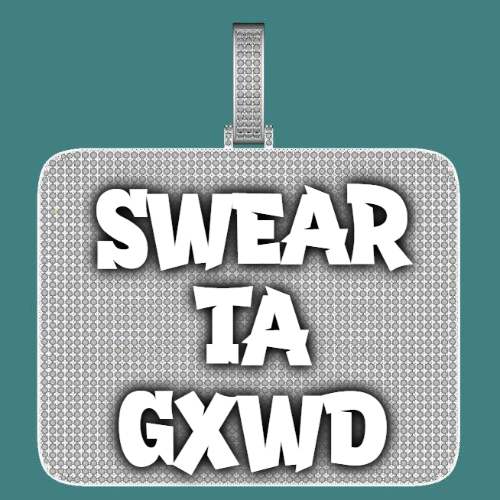 CUSTOM LETTER NECKLACE 3D BIG SQUARE
