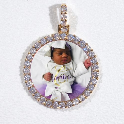3D CIRCLE CUSTOM PICTURE PENDANT SMALL SIZE