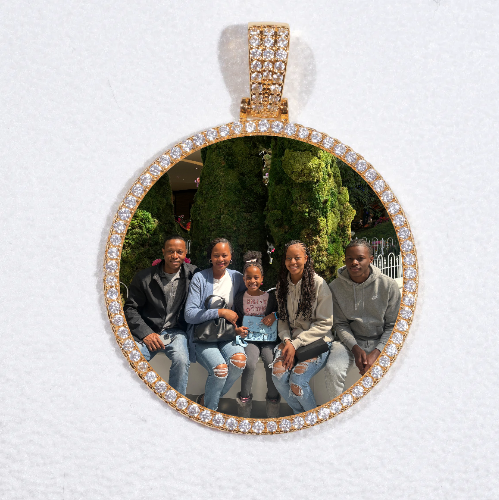 MEDIUM 3D CIRCLE CUSTOM PICTURE PENDANT