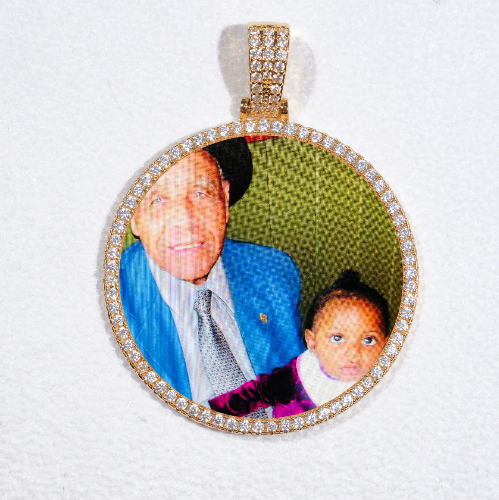 MEDIUM 3D CIRCLE CUSTOM PICTURE PENDANT