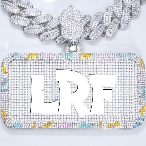 CUSTOM LETTER NECKLACE 3D COLORFUL SQUARE