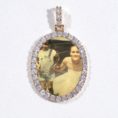 3D Oval Custom Picture Pendant
