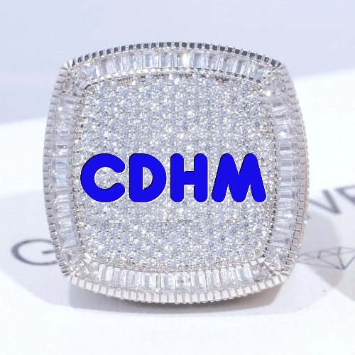 CUSTOM LETTER 3D ICED RING