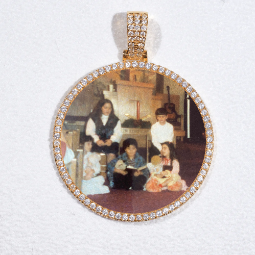 MEDIUM 3D CIRCLE CUSTOM PICTURE PENDANT