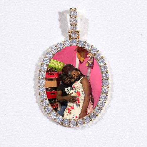 3D Oval Custom Picture Pendant