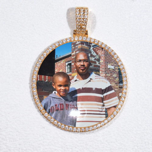 MEDIUM 3D CIRCLE CUSTOM PICTURE PENDANT