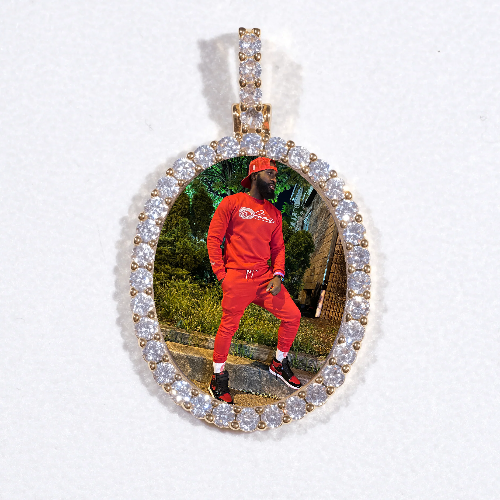 3D Oval Custom Picture Pendant