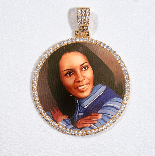 MEDIUM 3D CIRCLE CUSTOM PICTURE PENDANT