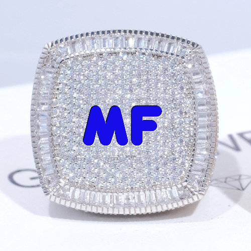 CUSTOM LETTER 3D ICED RING
