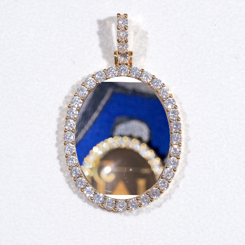 3D Oval Custom Picture Pendant