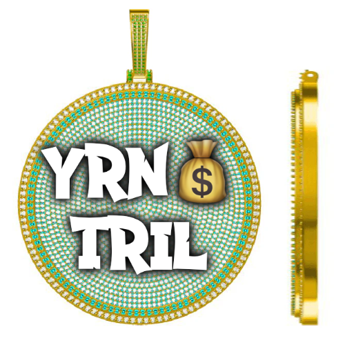 CUSTOM LETTER NECKLACE 3D BIG DISC