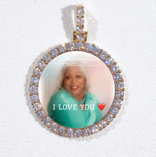 3D CIRCLE CUSTOM PICTURE PENDANT SMALL SIZE