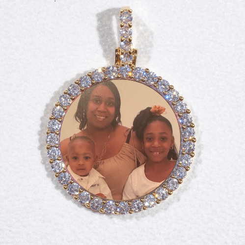 3D CIRCLE CUSTOM PICTURE PENDANT SMALL SIZE