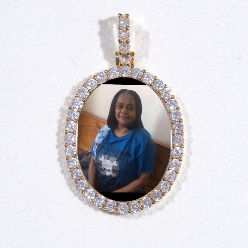 3D Oval Custom Picture Pendant