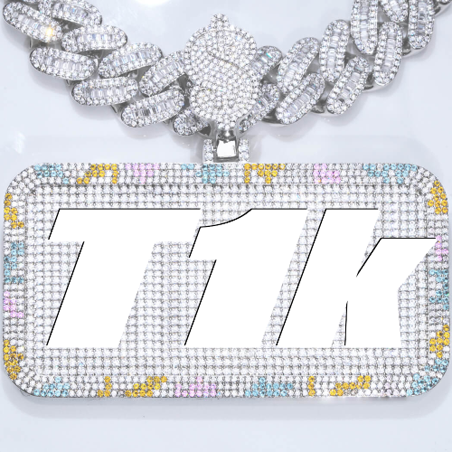 CUSTOM LETTER NECKLACE 3D COLORFUL SQUARE