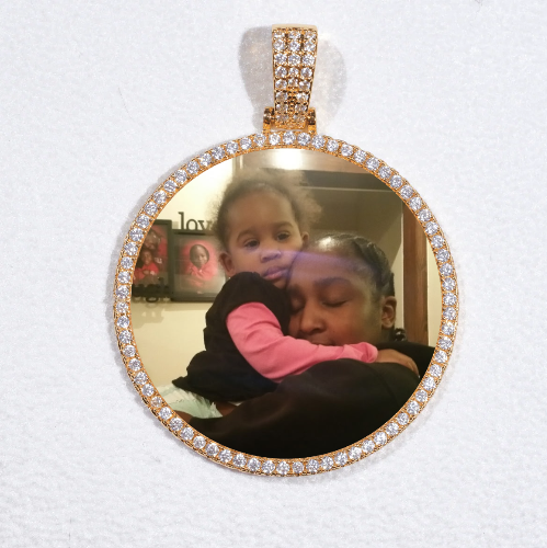 MEDIUM 3D CIRCLE CUSTOM PICTURE PENDANT