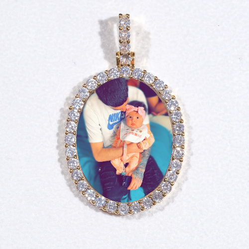 3D Oval Custom Picture Pendant