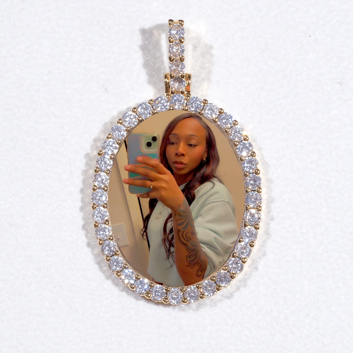 3D Oval Custom Picture Pendant