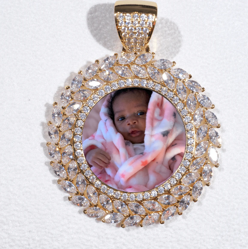 Large 3D Wheat Ear Custom Picture Pendant