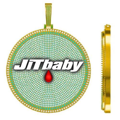 CUSTOM LETTER NECKLACE 3D BIG DISC