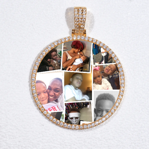 MEDIUM 3D CIRCLE CUSTOM PICTURE PENDANT