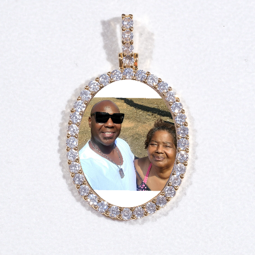 3D Oval Custom Picture Pendant