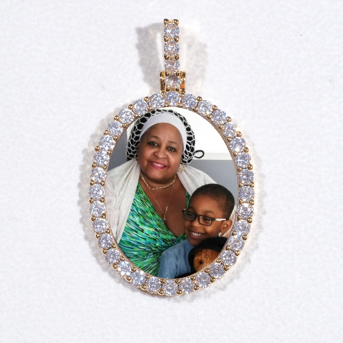 3D Oval Custom Picture Pendant