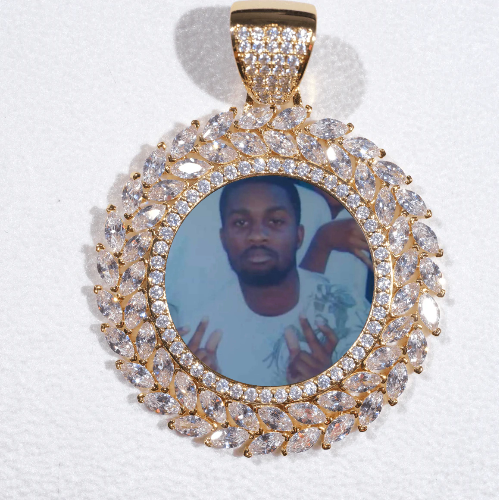 Large 3D Wheat Ear Custom Picture Pendant
