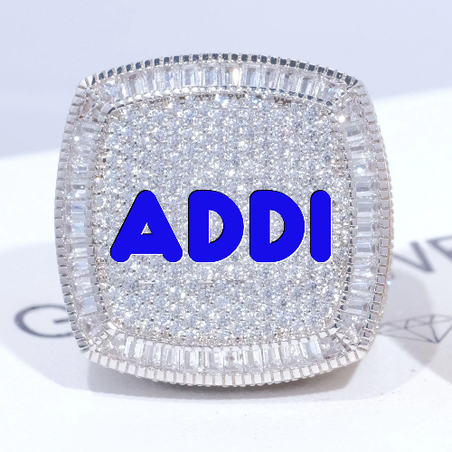CUSTOM LETTER 3D ICED RING