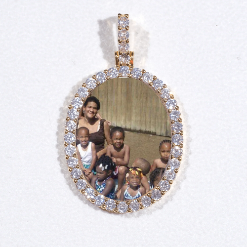 3D Oval Custom Picture Pendant
