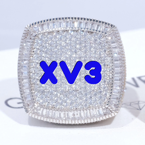 CUSTOM LETTER 3D ICED RING