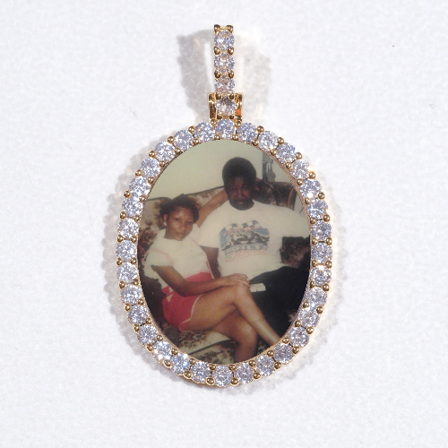 3D Oval Custom Picture Pendant