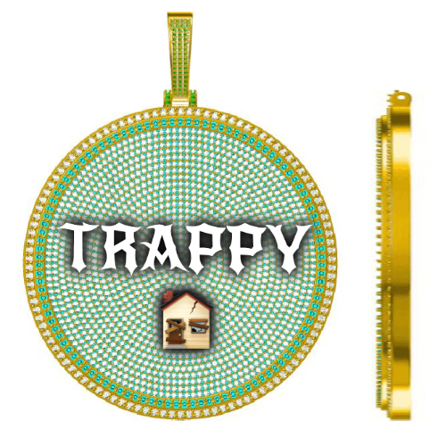 CUSTOM LETTER NECKLACE 3D BIG DISC