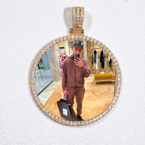 MEDIUM 3D CIRCLE CUSTOM PICTURE PENDANT
