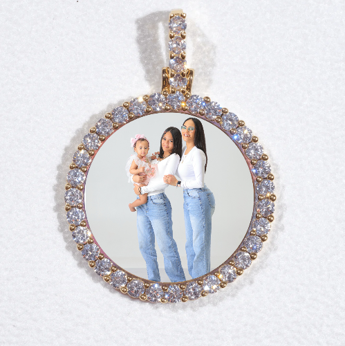 3D CIRCLE CUSTOM PICTURE PENDANT SMALL SIZE