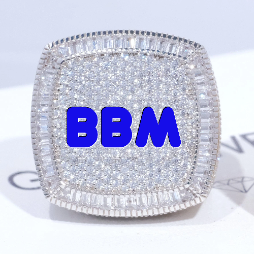 CUSTOM LETTER 3D ICED RING