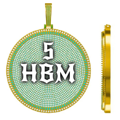 CUSTOM LETTER NECKLACE 3D BIG DISC