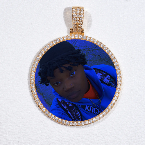 MEDIUM 3D CIRCLE CUSTOM PICTURE PENDANT