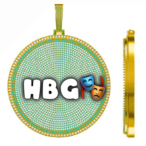 CUSTOM LETTER NECKLACE 3D BIG DISC