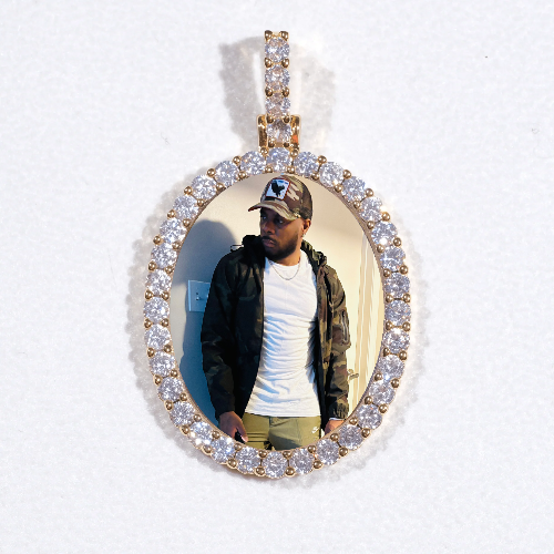 3D Oval Custom Picture Pendant