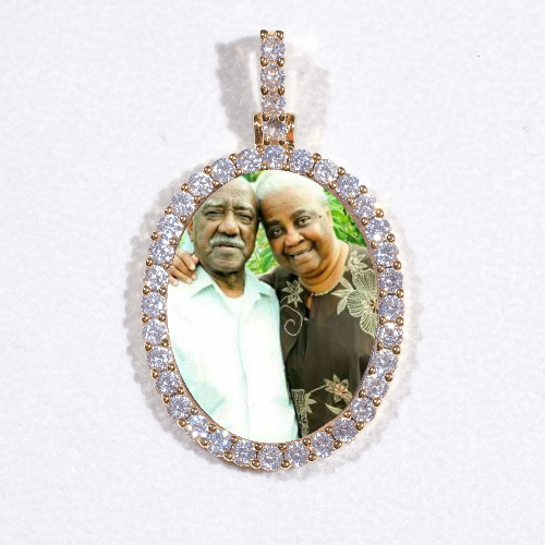 3D Oval Custom Picture Pendant