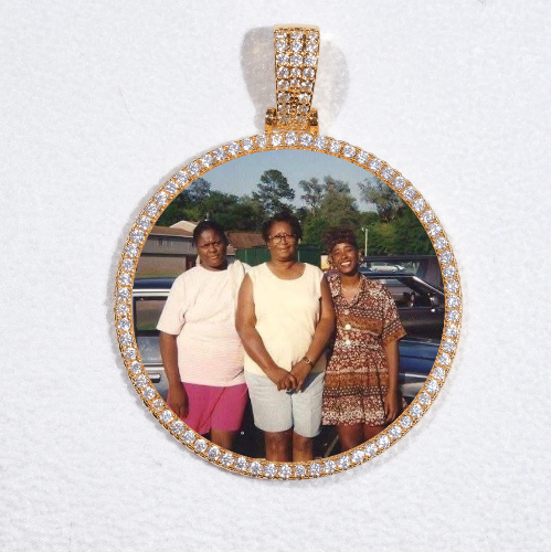MEDIUM 3D CIRCLE CUSTOM PICTURE PENDANT