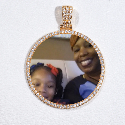 MEDIUM 3D CIRCLE CUSTOM PICTURE PENDANT