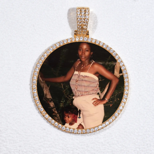 MEDIUM 3D CIRCLE CUSTOM PICTURE PENDANT