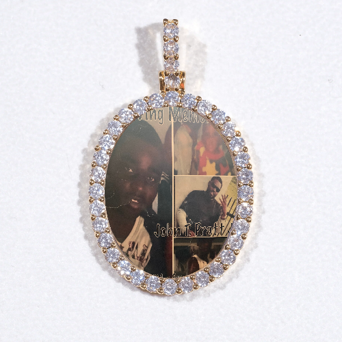 3D Oval Custom Picture Pendant