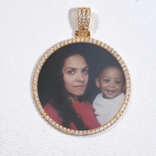 MEDIUM 3D CIRCLE CUSTOM PICTURE PENDANT
