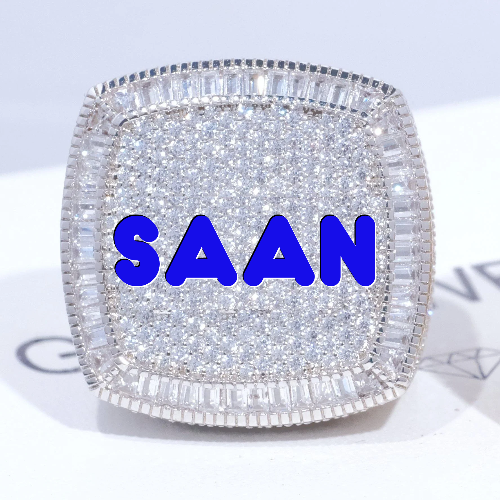 CUSTOM LETTER 3D ICED RING