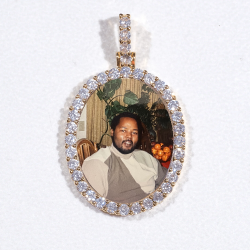 3D Oval Custom Picture Pendant