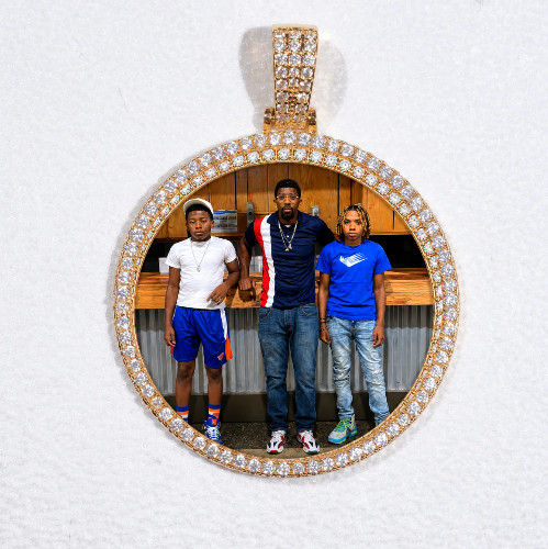 MEDIUM 3D CIRCLE CUSTOM PICTURE PENDANT